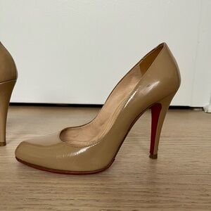 Christian Louboutin Pigalle Follies 100 Patent Nude Pump